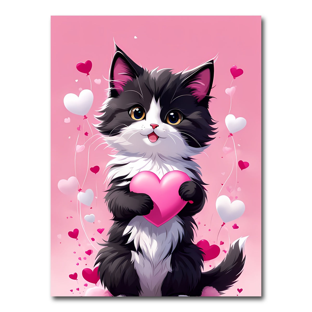 AUTO-MOCKUP WHITE | Cute Kitty | 1 Piece | Gallery Wrap Canvas | group=3x4