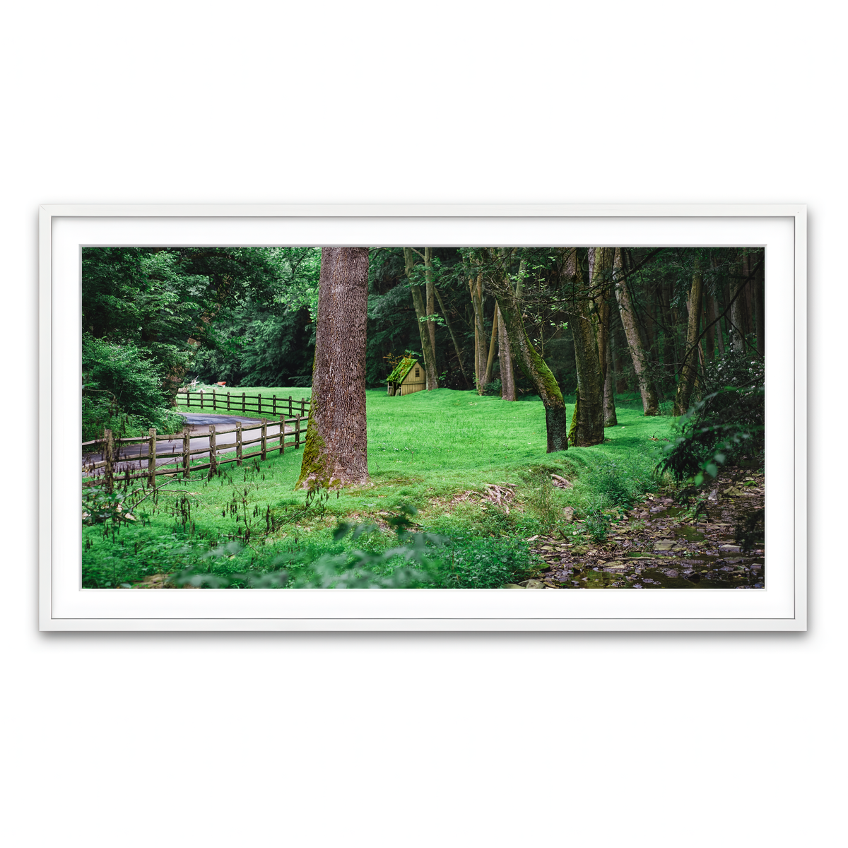 Framed Print 2x1 White