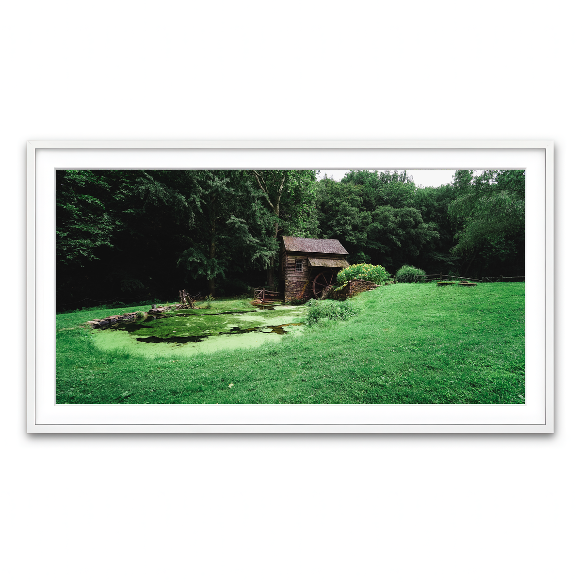 Framed Print 2x1 White