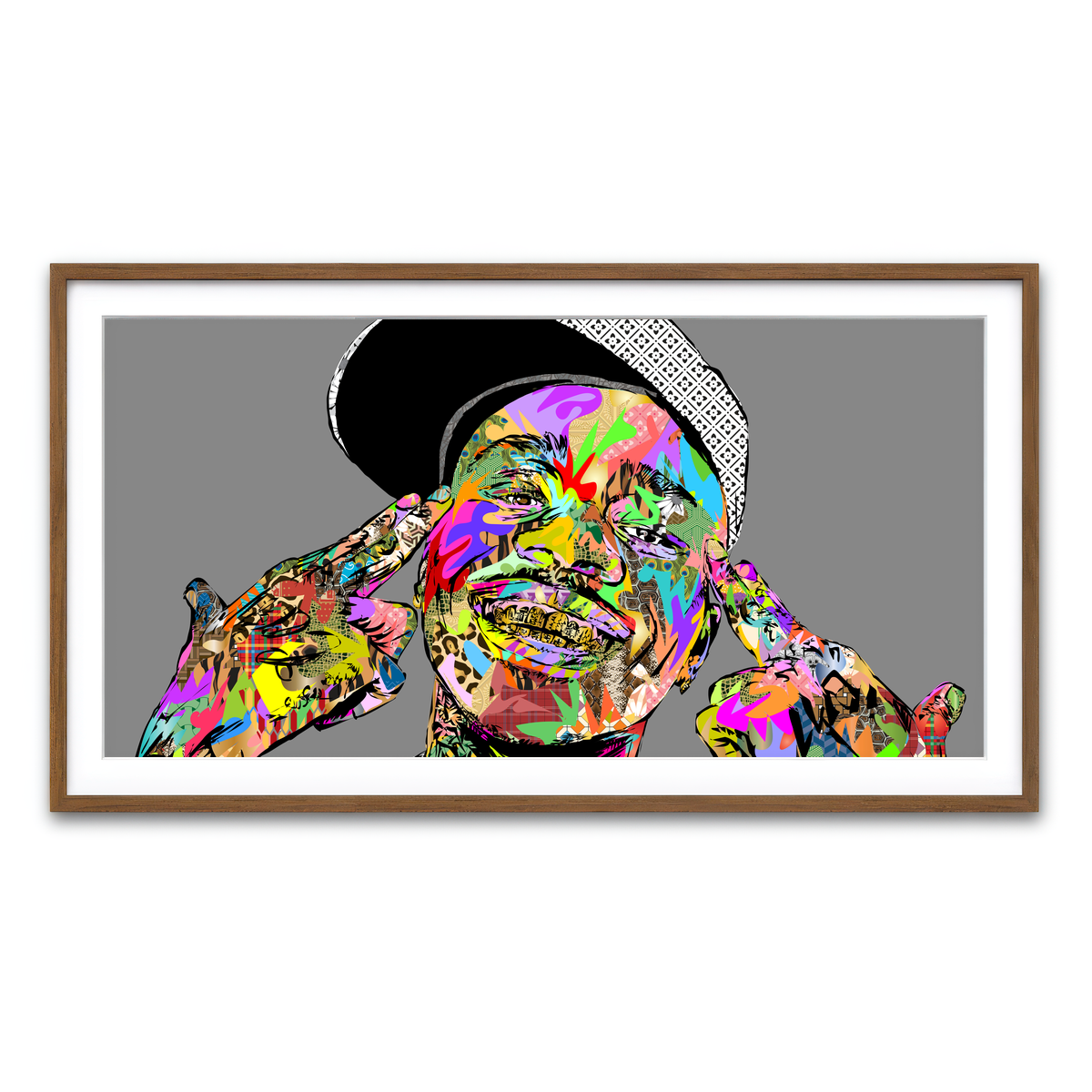 Framed Print 2x1 Walnut