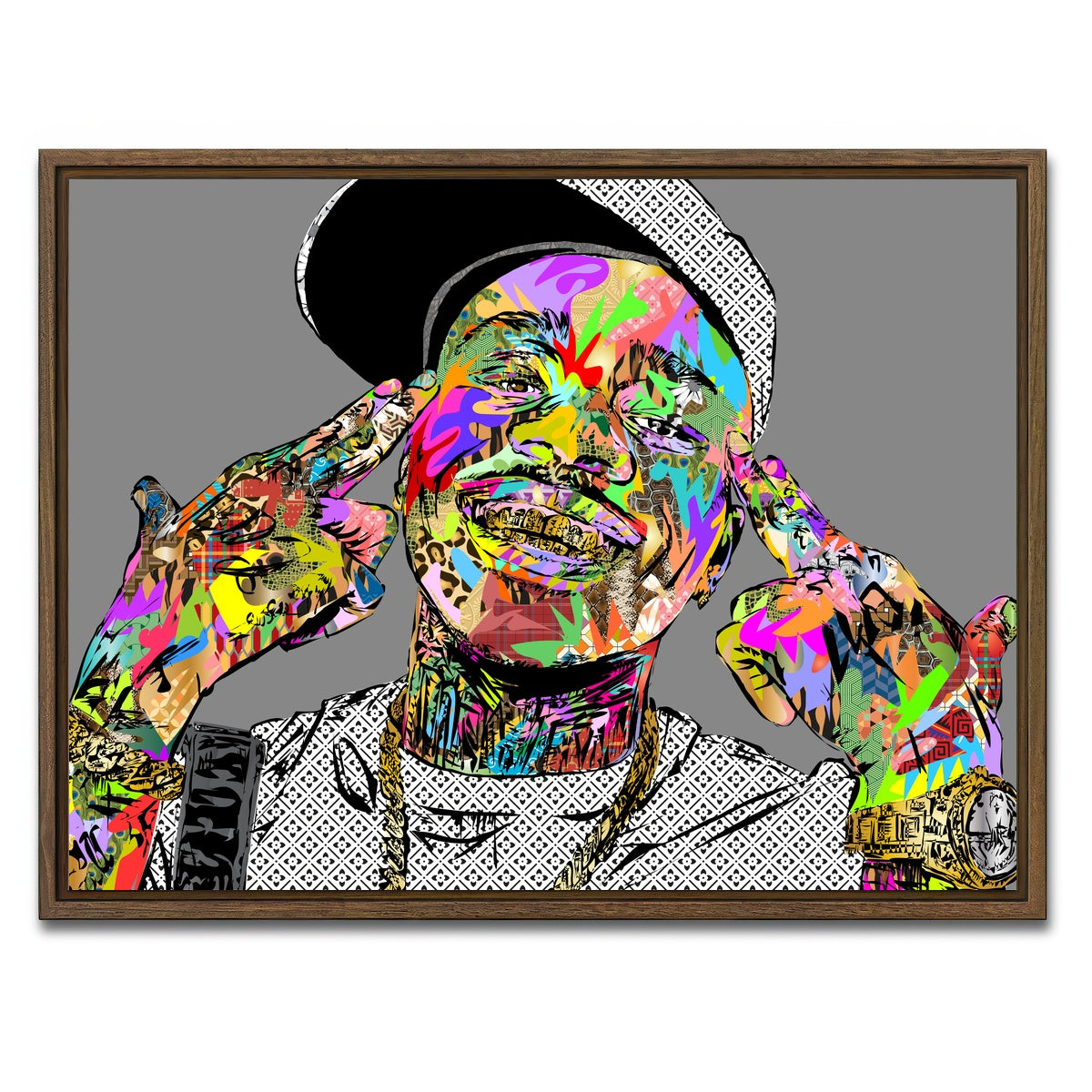 AUTO-MOCKUP WHITE | DABABY | 1 Piece | Walnut Framed Canvas | group=4x3