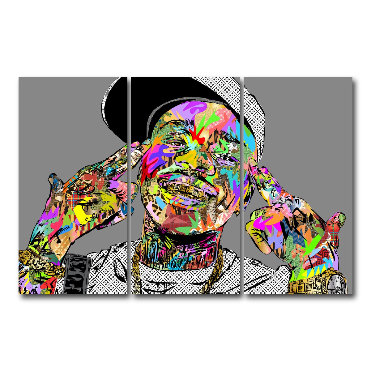 AUTO-MOCKUP WHITE | DABABY | 3 Piece | Gallery Wrap Canvas | group=12x24
