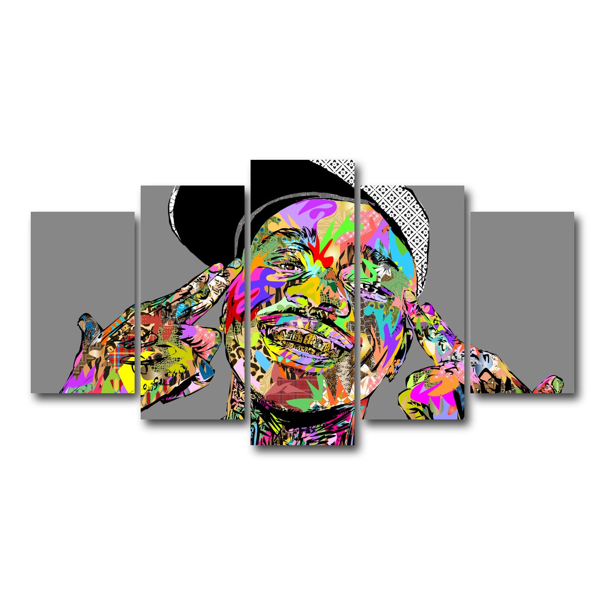 AUTO-MOCKUP WHITE | DABABY | 5 Piece | Gallery Wrap Canvas | group=5_normal