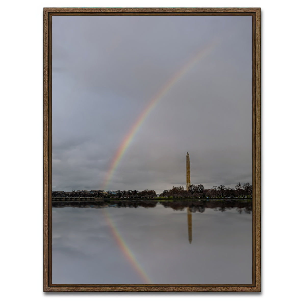 AUTO-MOCKUP WHITE | DC Rainbow | 1 Piece | Walnut Framed Canvas | group=3x4