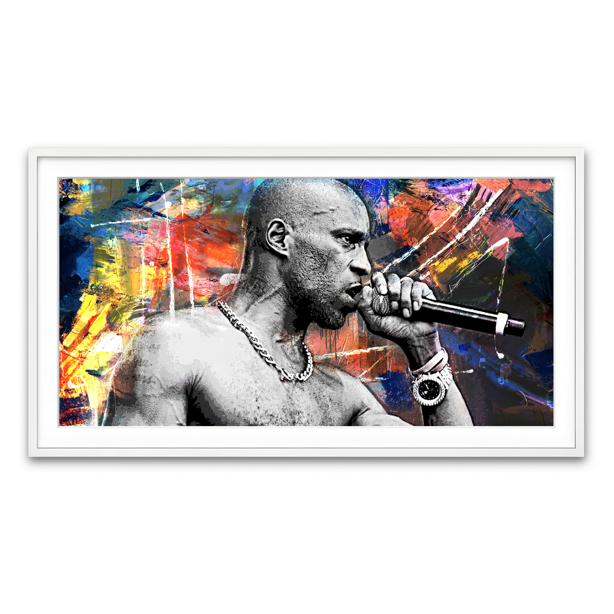 Framed Print 2x1 White