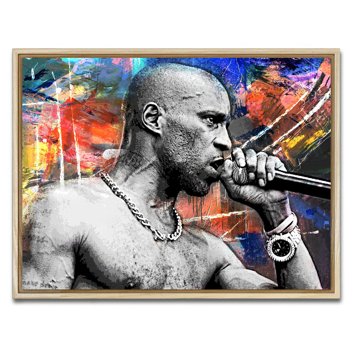 AUTO-MOCKUP WHITE | DMX Abstract | 1 Piece | Natural Framed Canvas | group=4x3