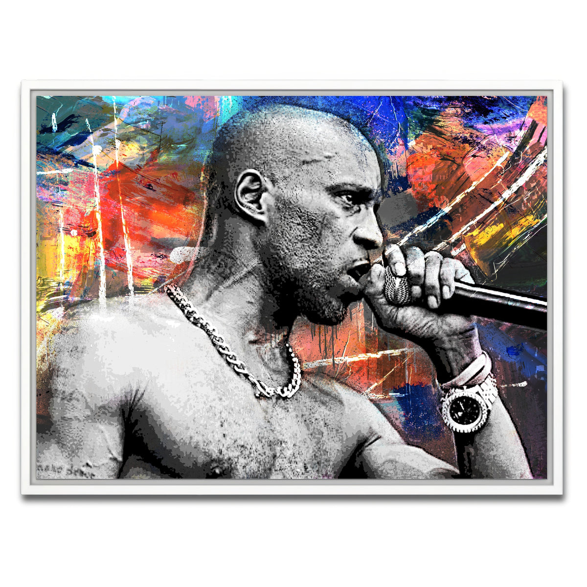 AUTO-MOCKUP WHITE | DMX Abstract | 1 Piece | White Framed Canvas | group=4x3