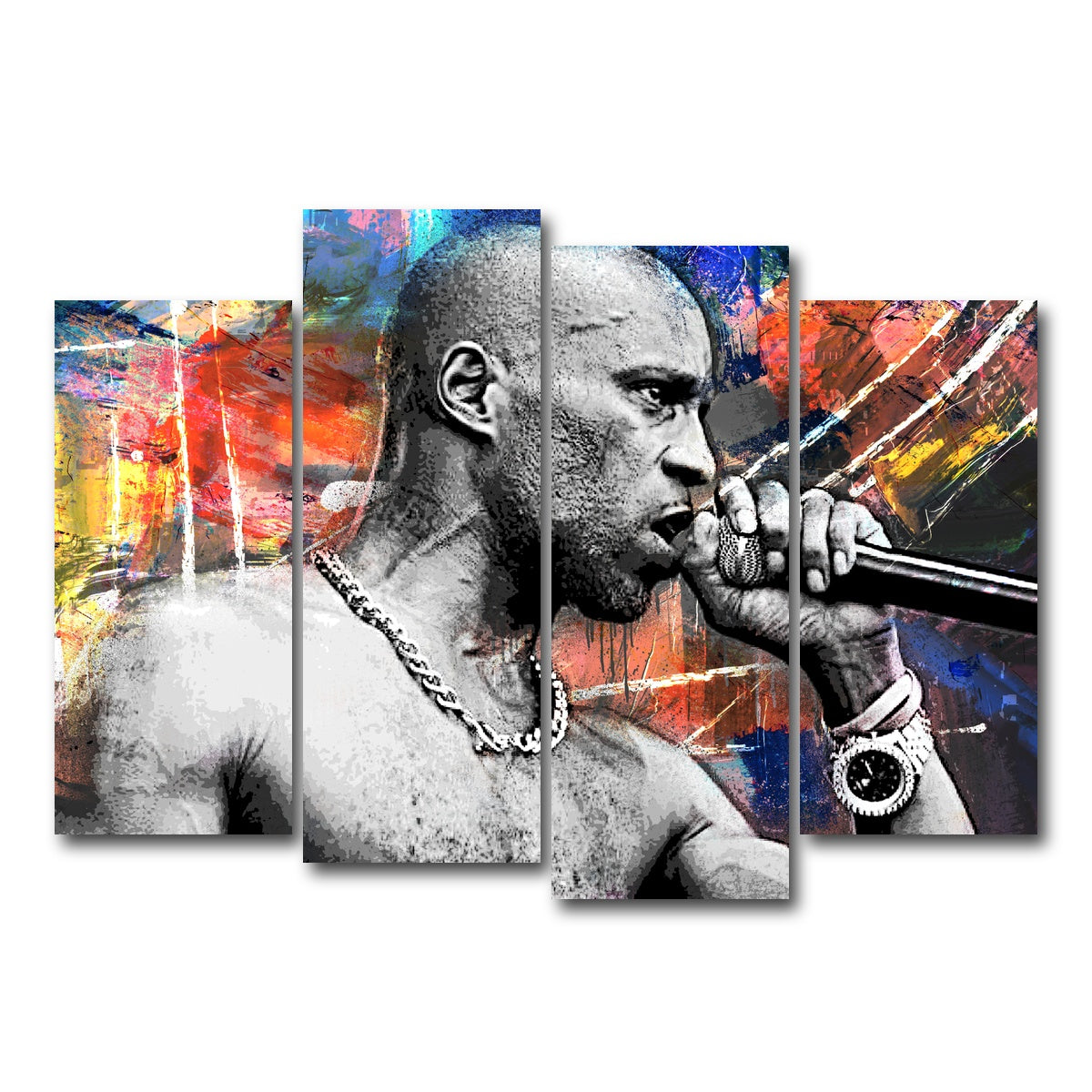 AUTO-MOCKUP WHITE | DMX Abstract | 4 Piece | Gallery Wrap Canvas | group=4_normal