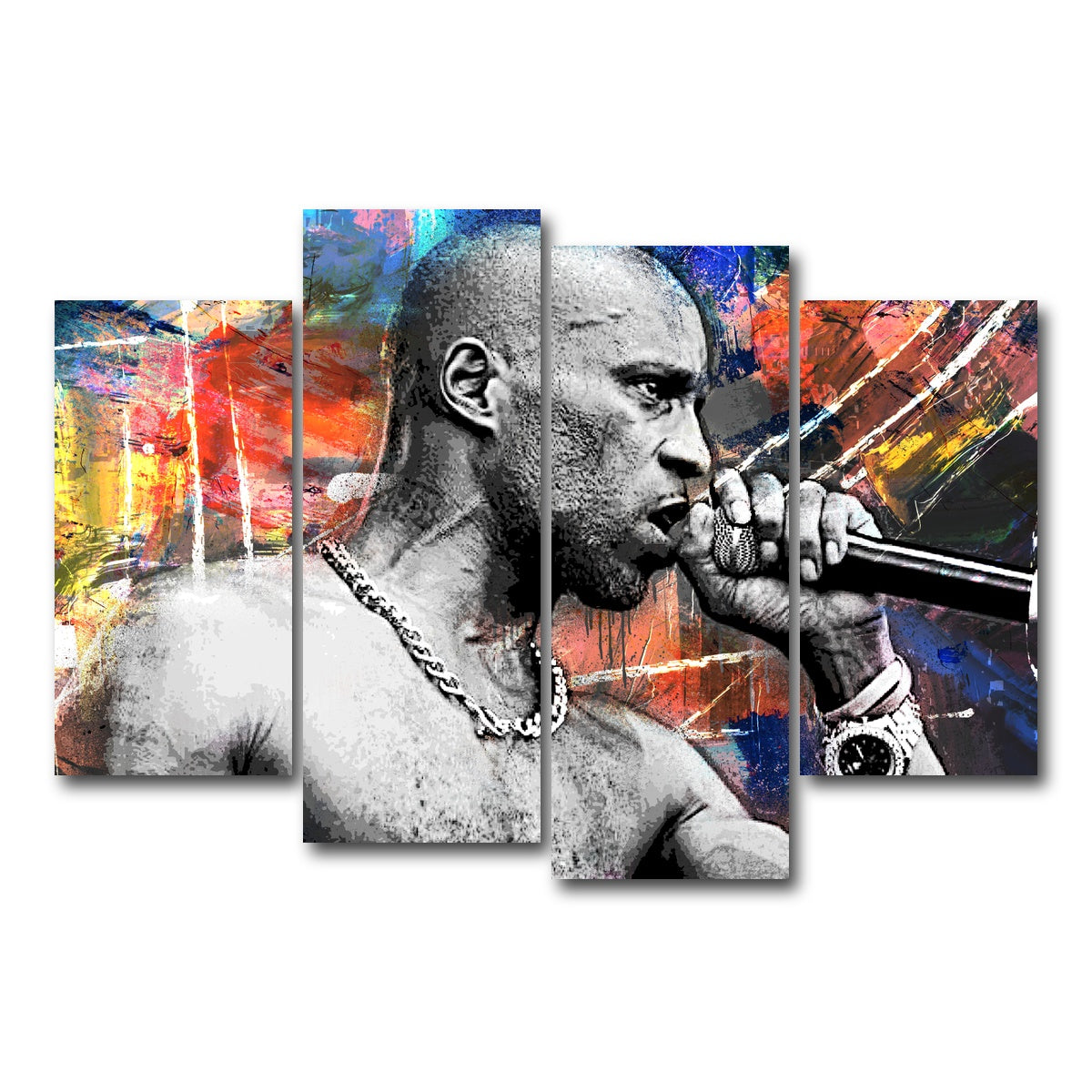 AUTO-MOCKUP WHITE | DMX Abstract | 4 Piece | Gallery Wrap Canvas | group=4_short