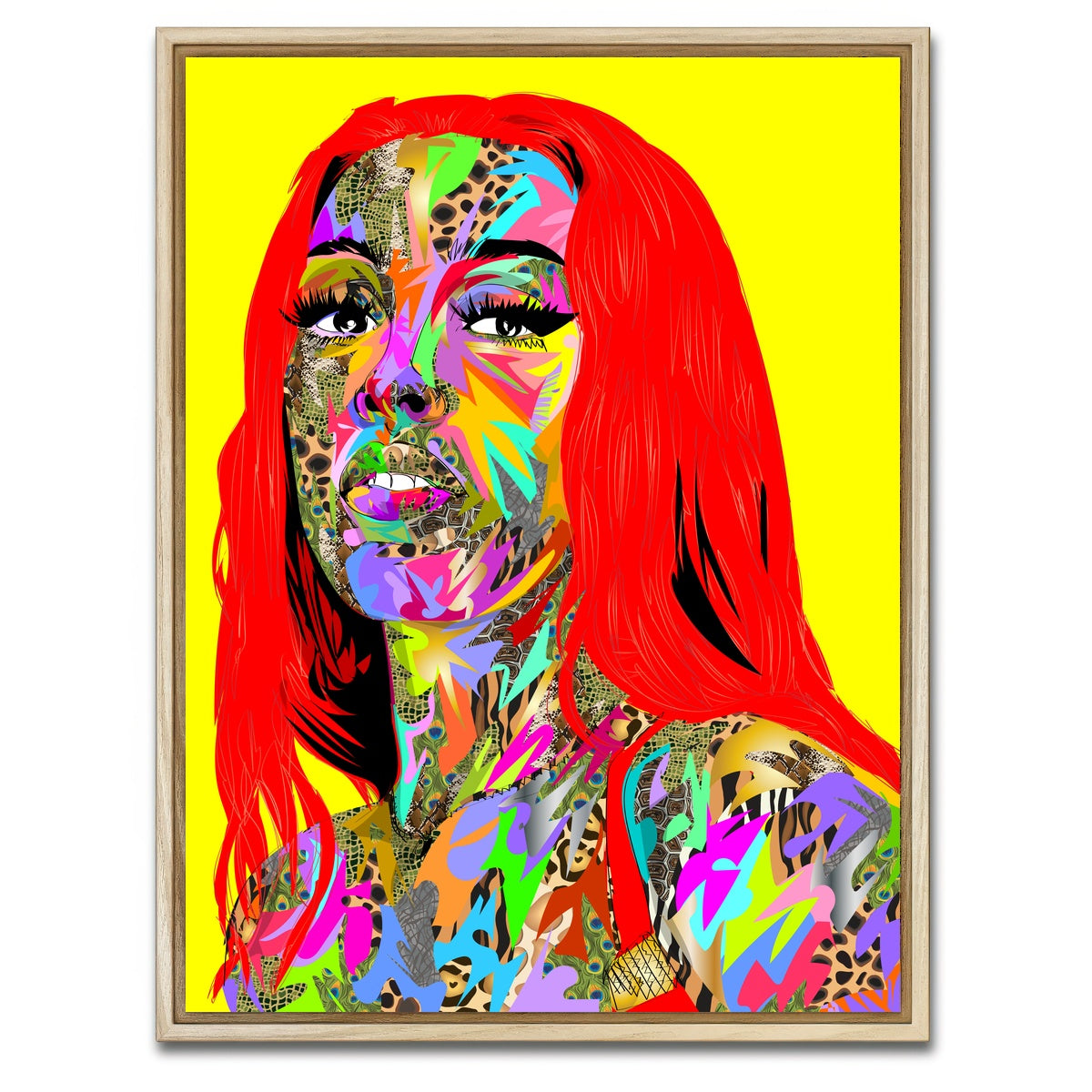 AUTO-MOCKUP WHITE | DOJ CAT | 1 Piece | Natural Framed Canvas | group=3x4