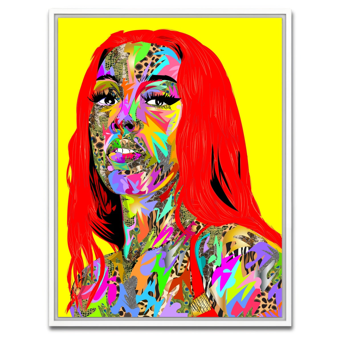 AUTO-MOCKUP WHITE | DOJ CAT | 1 Piece | White Framed Canvas | group=3x4