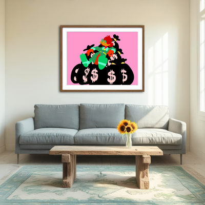 AUTO-MOCKUP ROOM | Donald Money Pile Wall Art
