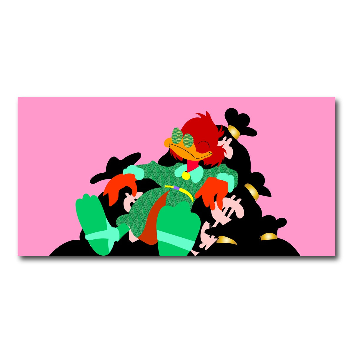 AUTO-MOCKUP WHITE | DONALD MONEY PILE | 1 Piece | Gallery Wrap Canvas | group=2x1