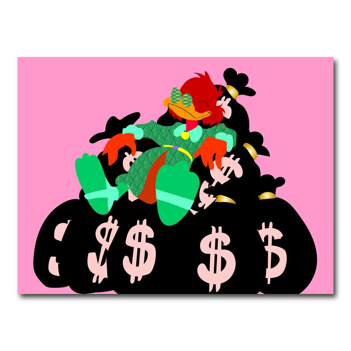 AUTO-MOCKUP WHITE | DONALD MONEY PILE | 1 Piece | Gallery Wrap Canvas | group=4x3