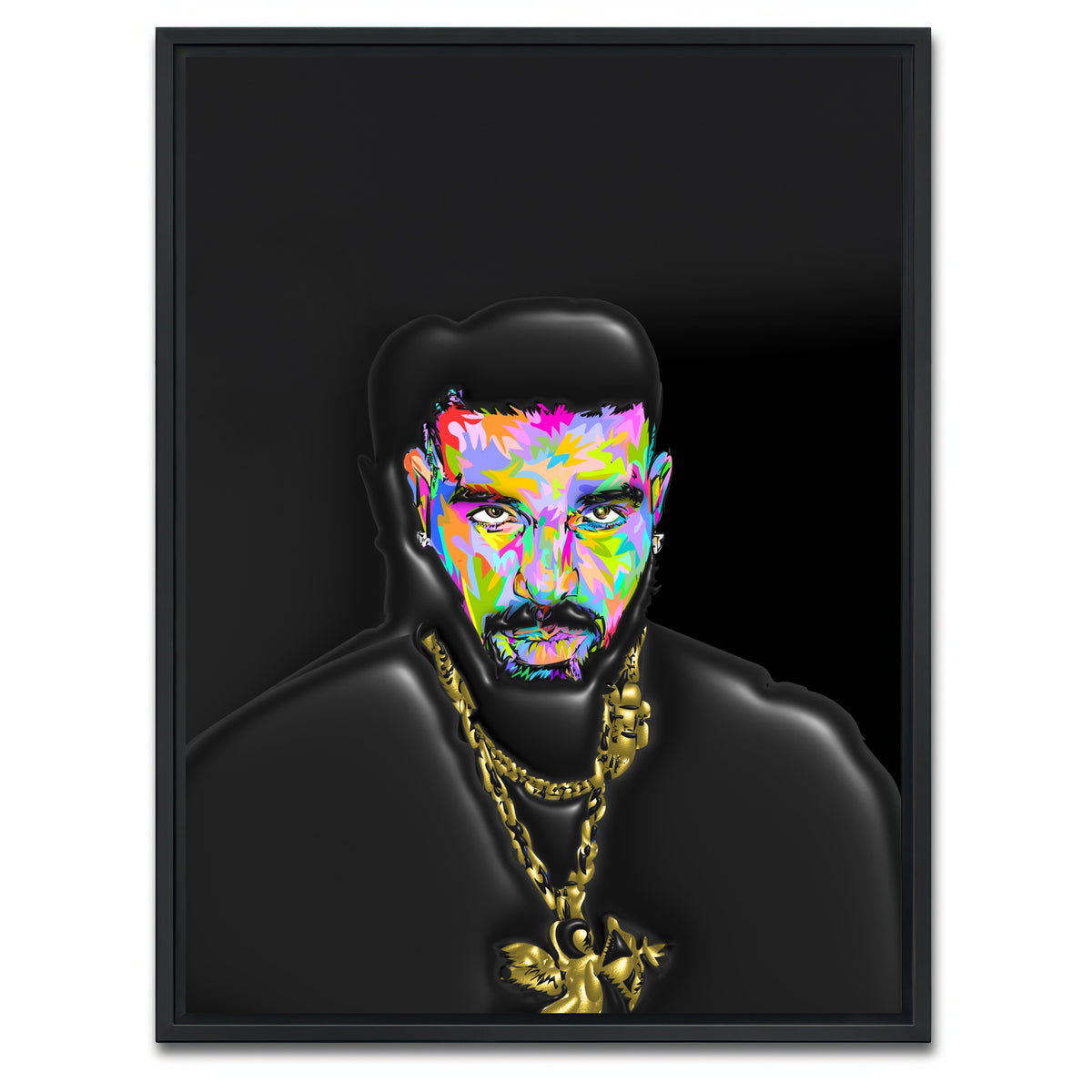 AUTO-MOCKUP WHITE | DRAKE Color | 1 Piece | Black Framed Canvas | group=3x4