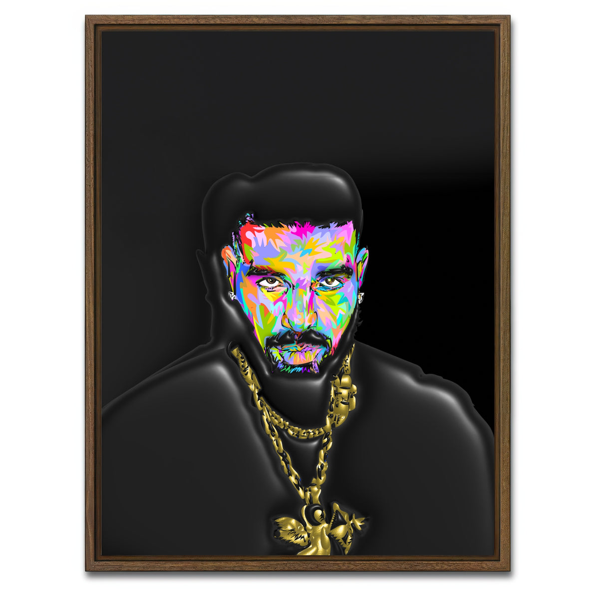AUTO-MOCKUP WHITE | DRAKE Color | 1 Piece | Walnut Framed Canvas | group=3x4