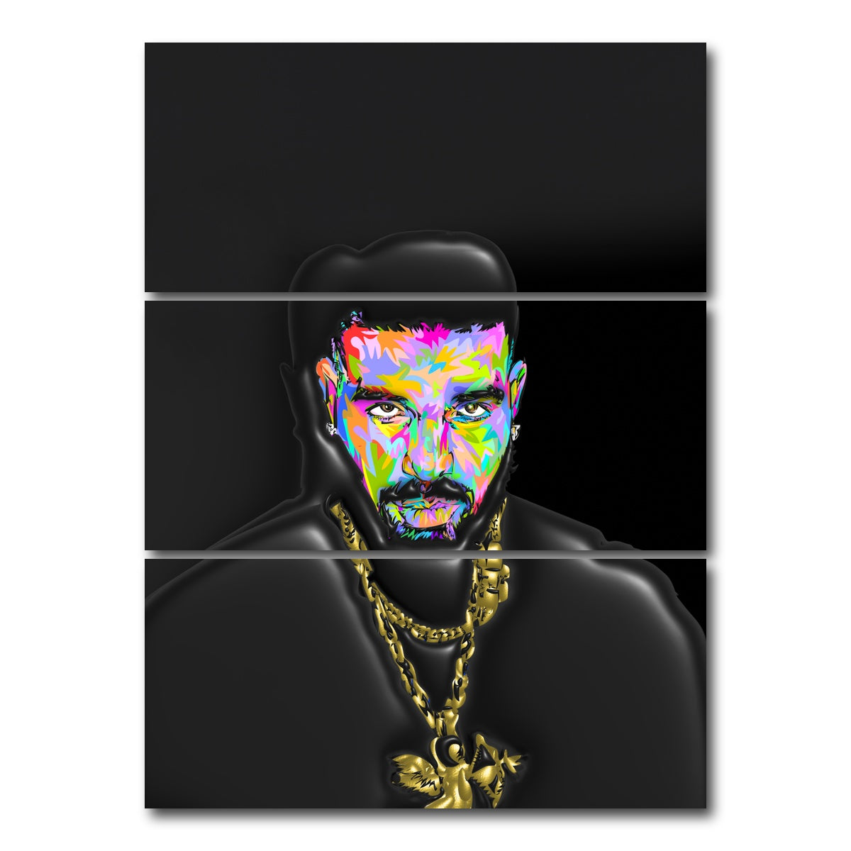 AUTO-MOCKUP WHITE | DRAKE Color | 3 Piece | Gallery Wrap Canvas | group=8x18_stacked
