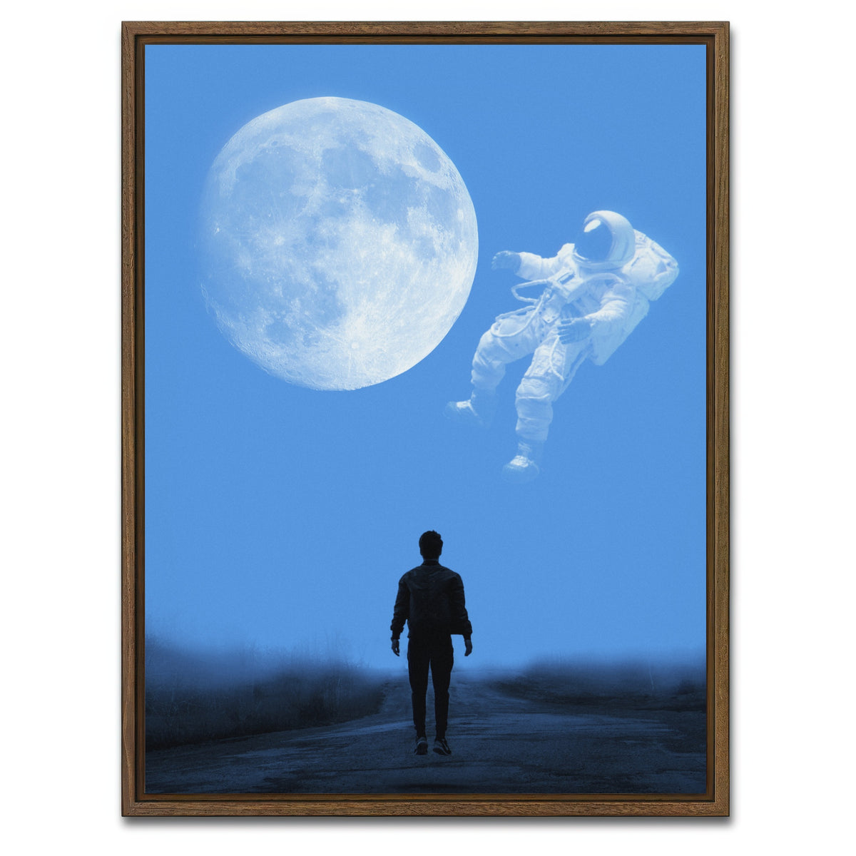 AUTO-MOCKUP WHITE | DREAM AS HIGH AS THE SKY | 1 Piece | Walnut Framed Canvas | group=3x4
