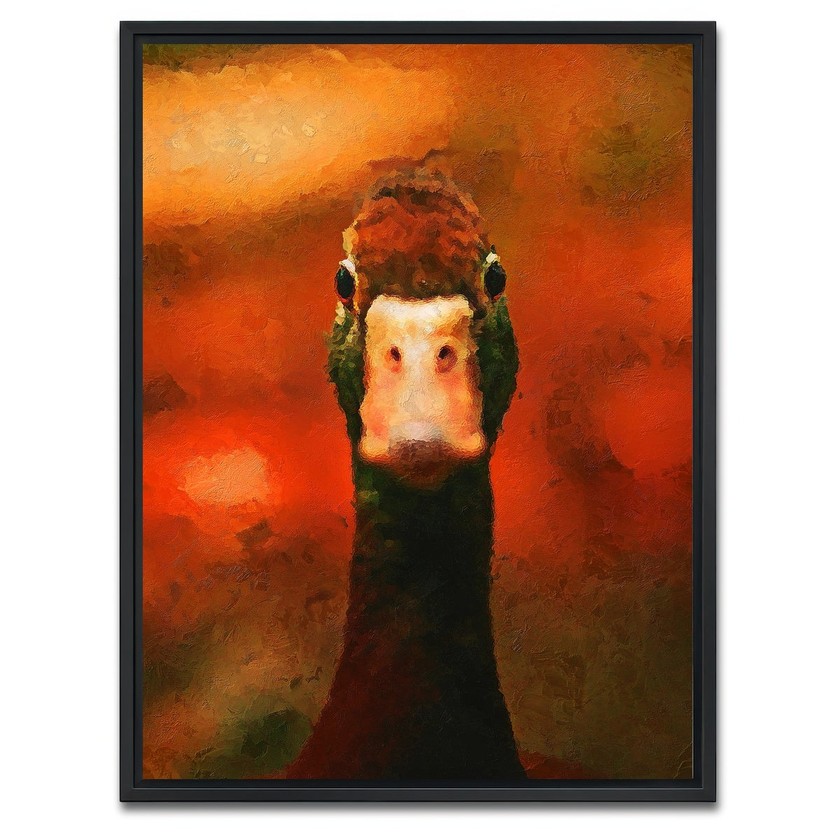 AUTO-MOCKUP WHITE | DUCK painting | 1 Piece | Black Framed Canvas | group=3x4