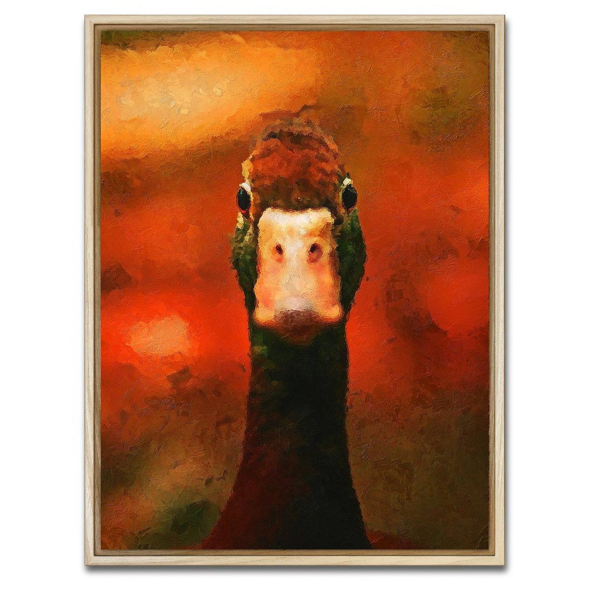 AUTO-MOCKUP WHITE | DUCK painting | 1 Piece | Natural Framed Canvas | group=3x4