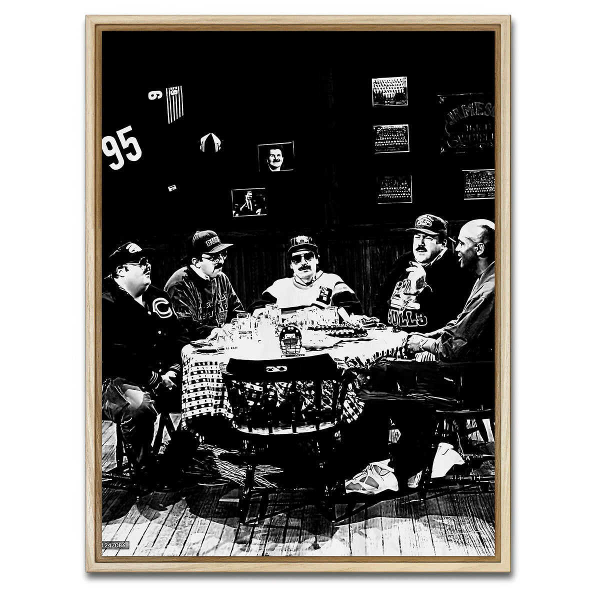 AUTO-MOCKUP WHITE | Da Bears Grayscale | 1 Piece | Natural Framed Canvas | group=3x4