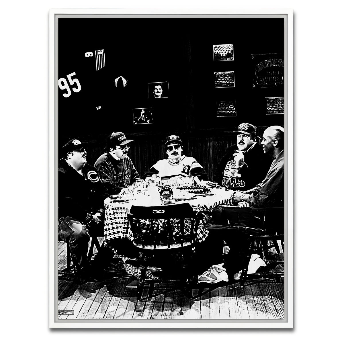 AUTO-MOCKUP WHITE | Da Bears Grayscale | 1 Piece | White Framed Canvas | group=3x4
