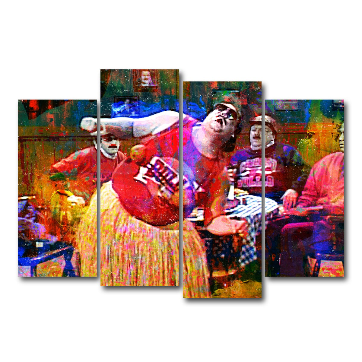 AUTO-MOCKUP WHITE | Da Bulls Da Bulls Da Bulls | 4 Piece | Gallery Wrap Canvas | group=4_normal