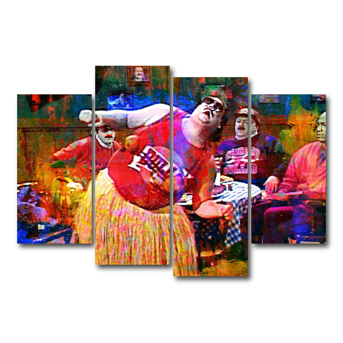 AUTO-MOCKUP WHITE | Da Bulls Da Bulls Da Bulls | 4 Piece | Gallery Wrap Canvas | group=4_short