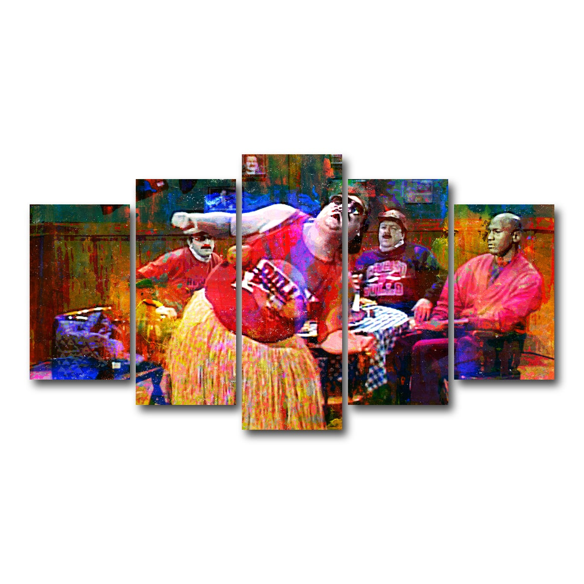 AUTO-MOCKUP WHITE | Da Bulls Da Bulls Da Bulls | 5 Piece | Gallery Wrap Canvas | group=5_normal