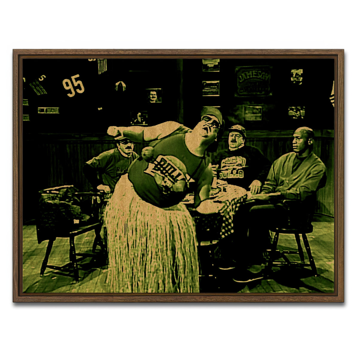 AUTO-MOCKUP WHITE | Da Bulls Sepia | 1 Piece | Walnut Framed Canvas | group=4x3