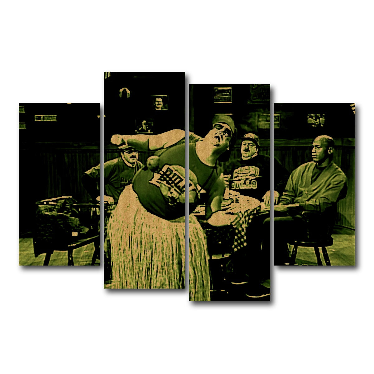 AUTO-MOCKUP WHITE | Da Bulls Sepia | 4 Piece | Gallery Wrap Canvas | group=4_short