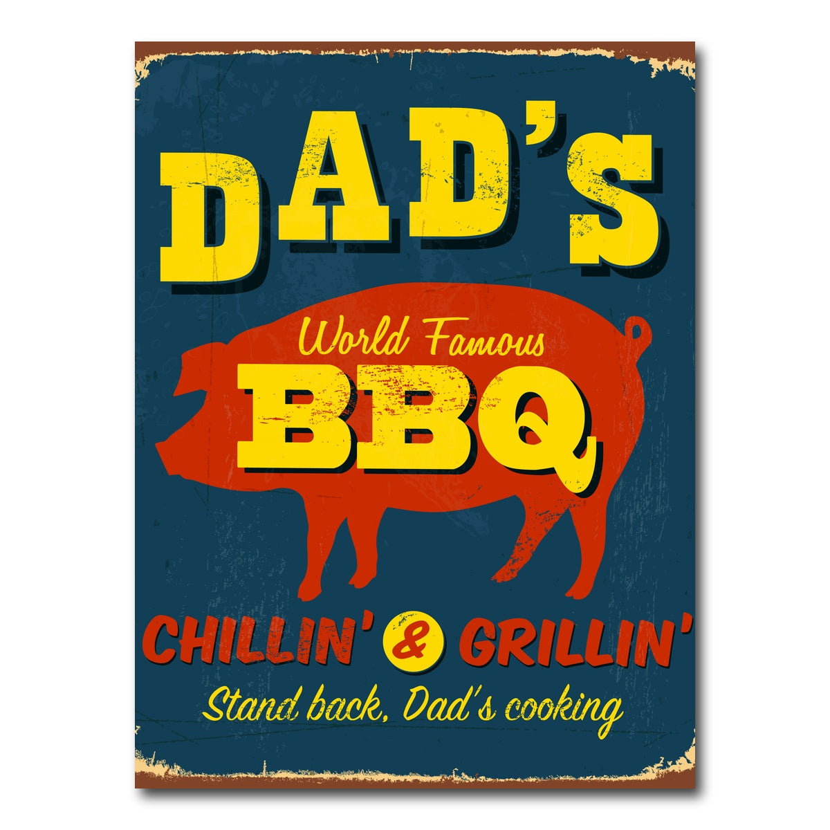 AUTO-MOCKUP WHITE | Dad's BBQ | 1 Piece | Gallery Wrap Canvas | group=3x4