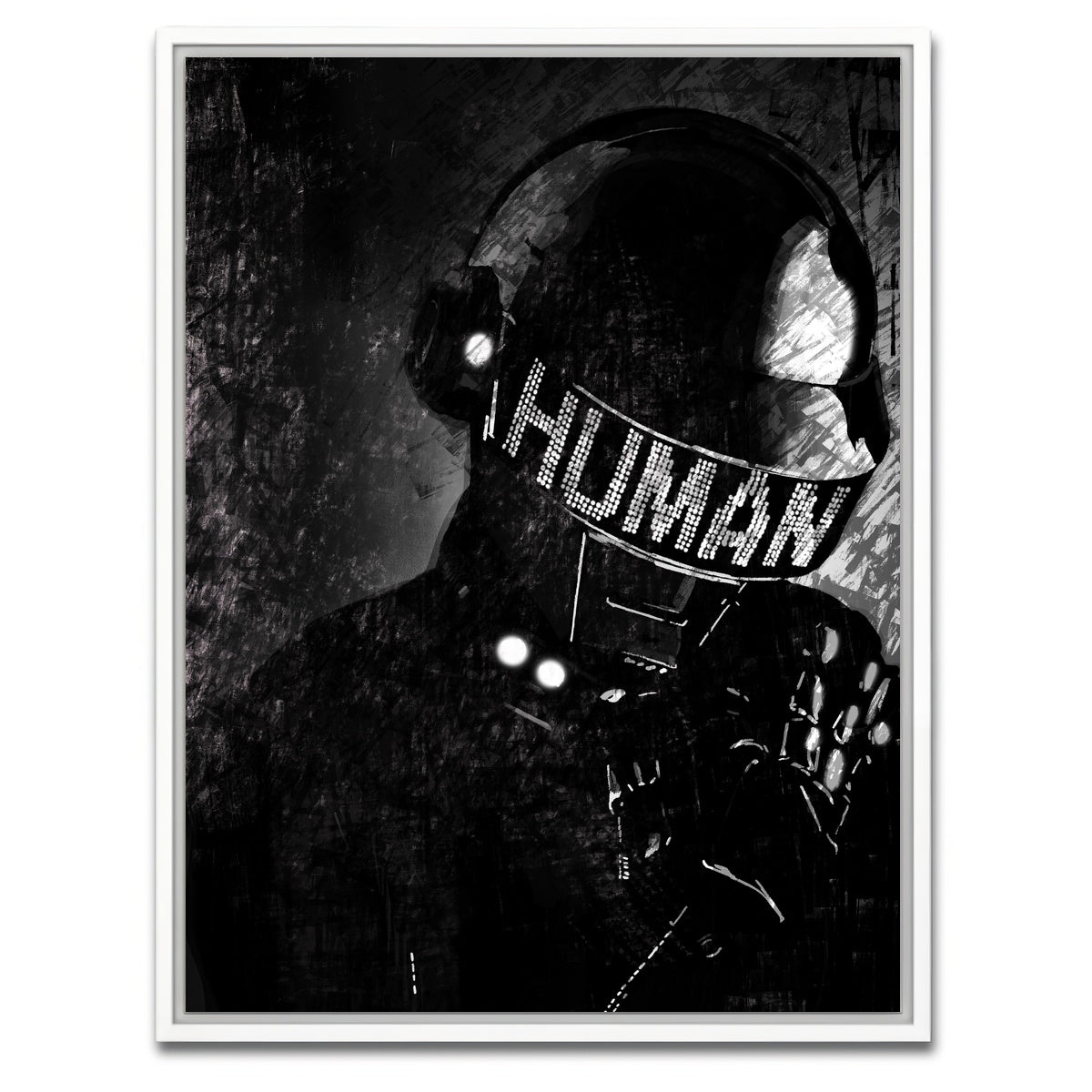 AUTO-MOCKUP WHITE | Daft Punk Thomas | 1 Piece | White Framed Canvas | group=3x4