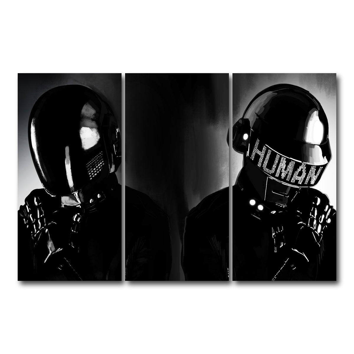 AUTO-MOCKUP WHITE | Daft Punk | 3 Piece | Gallery Wrap Canvas | group=12x24