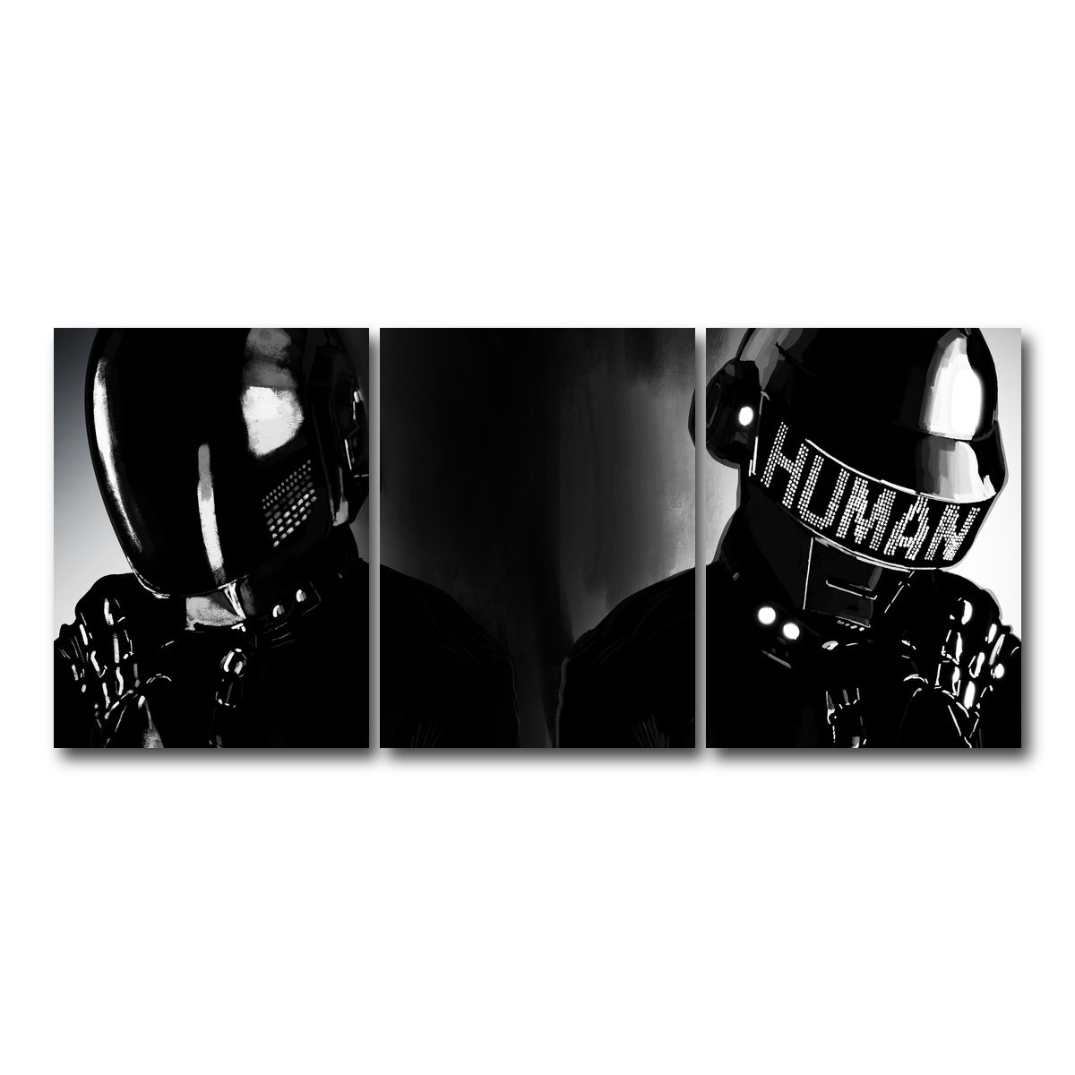 AUTO-MOCKUP WHITE | Daft Punk | 3 Piece | Gallery Wrap Canvas | group=18x24