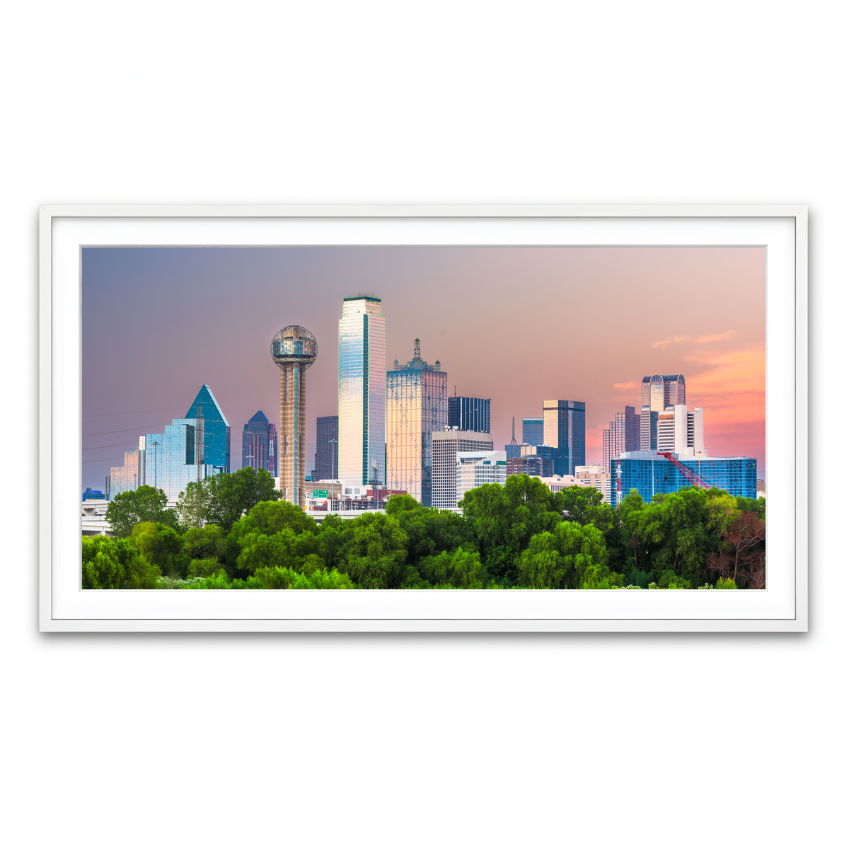 Framed Print 2x1 White