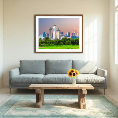 AUTO-MOCKUP ROOM | Dallas Skyline Wall Art