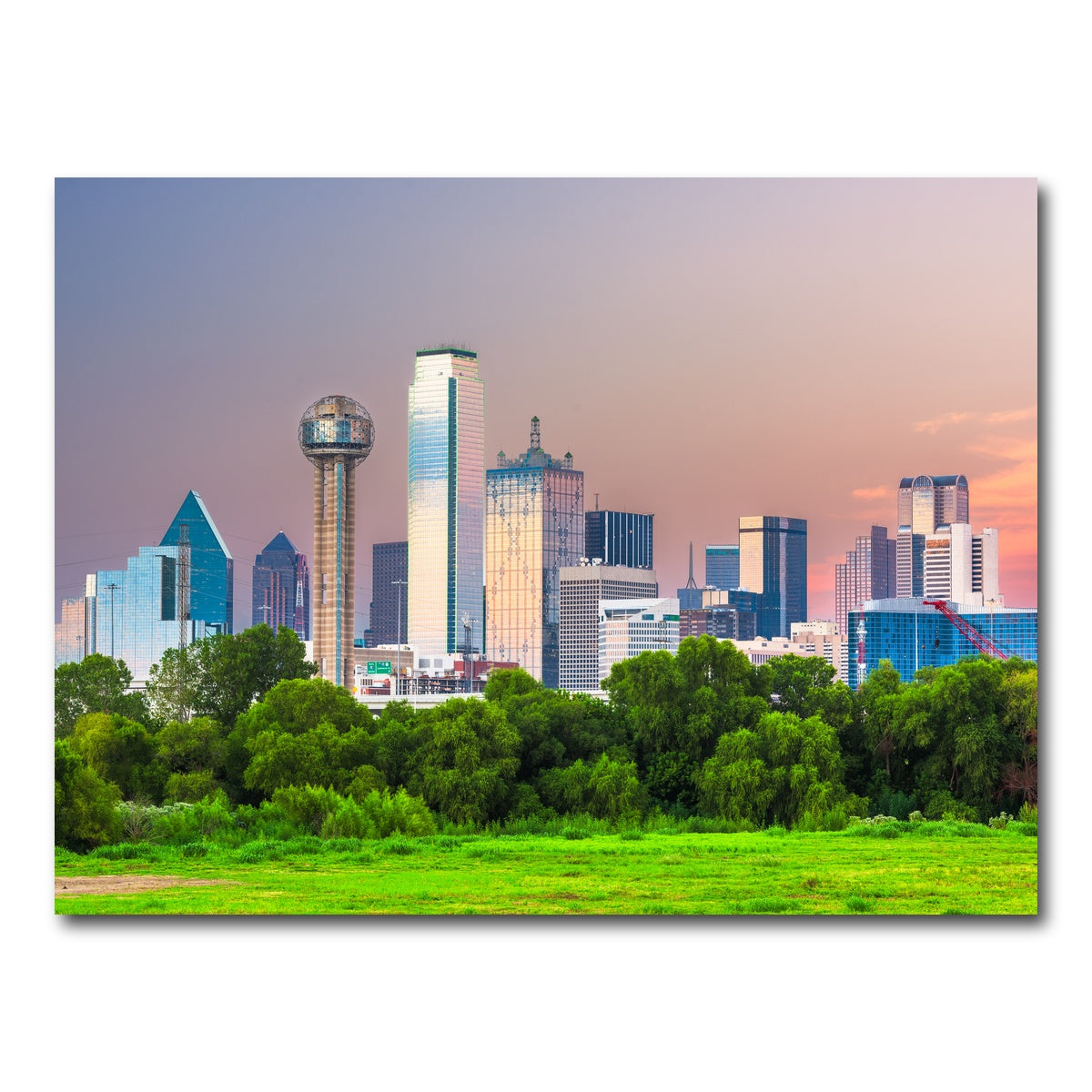 AUTO-MOCKUP WHITE | Dallas Skyline | 1 Piece | Gallery Wrap Canvas | group=4x3