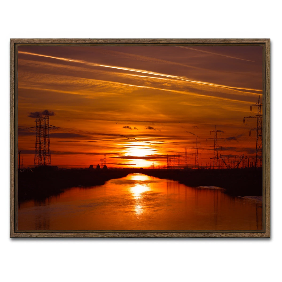 AUTO-MOCKUP WHITE | Dambovita River Romania | 1 Piece | Walnut Framed Canvas | group=4x3
