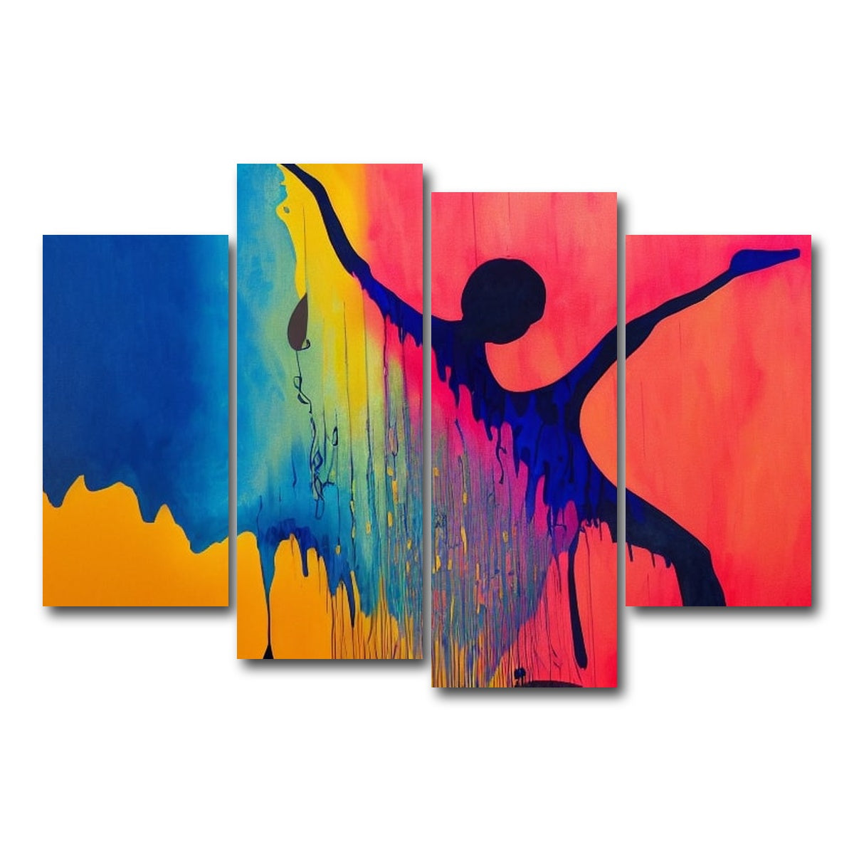 AUTO-MOCKUP WHITE | Dance Art | 4 Piece | Gallery Wrap Canvas | group=4_short