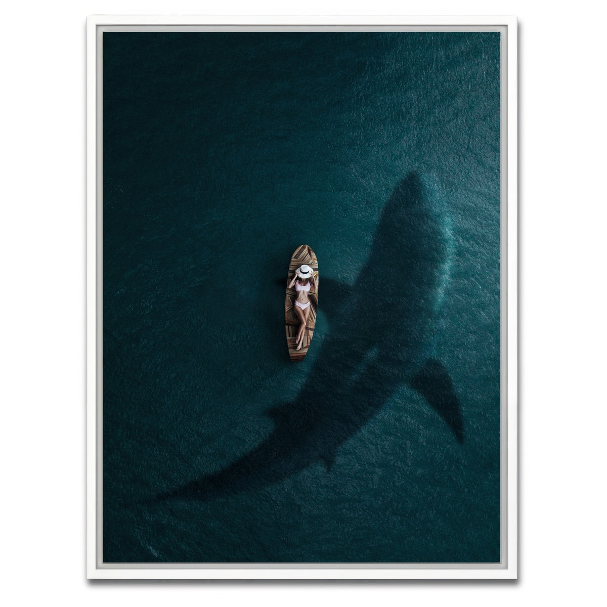 AUTO-MOCKUP WHITE | Danger from the deep | 1 Piece | White Framed Canvas | group=3x4