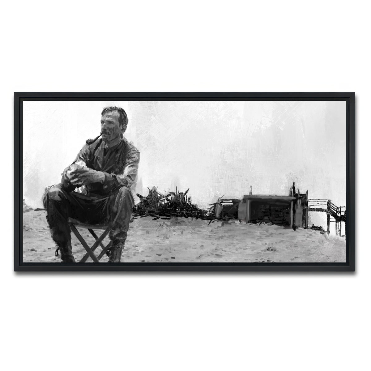 AUTO-MOCKUP WHITE | Daniel Plainview - There Will Be Blood | 1 Piece | Black Framed Canvas | group=2x1