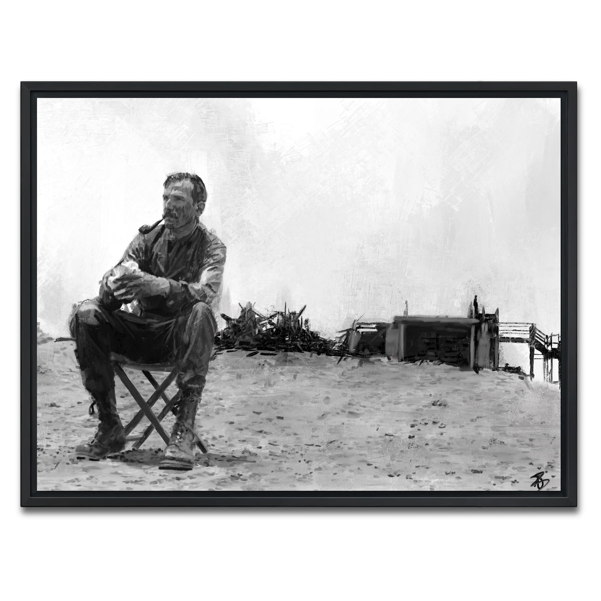 AUTO-MOCKUP WHITE | Daniel Plainview - There Will Be Blood | 1 Piece | Black Framed Canvas | group=4x3