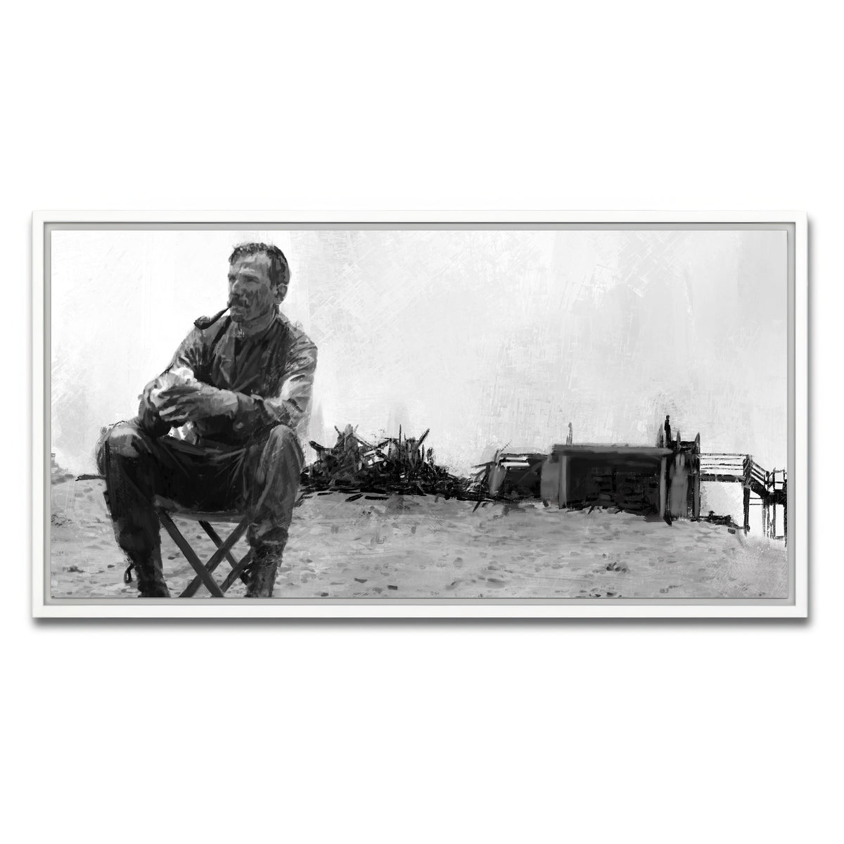 AUTO-MOCKUP WHITE | Daniel Plainview - There Will Be Blood | 1 Piece | White Framed Canvas | group=2x1