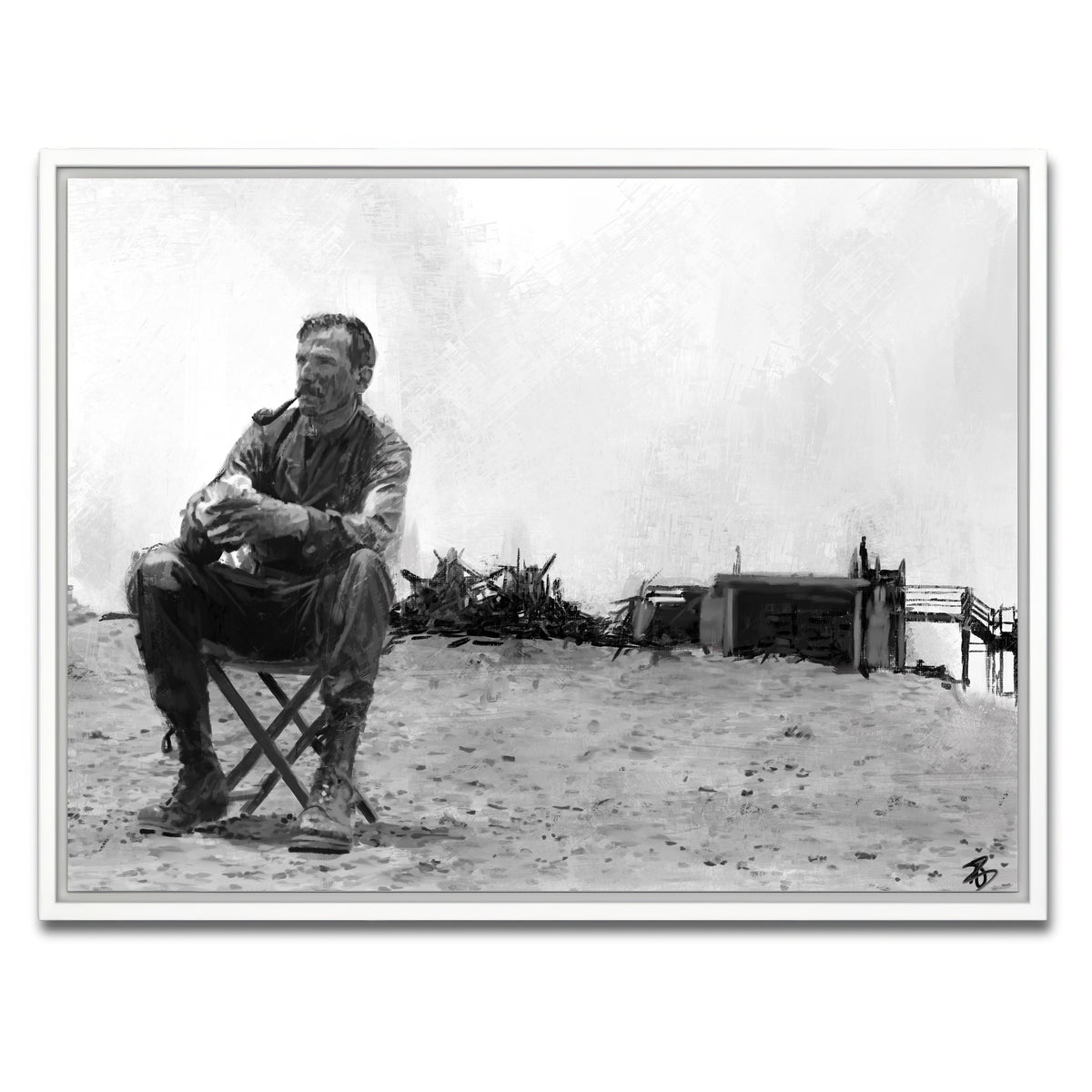 AUTO-MOCKUP WHITE | Daniel Plainview - There Will Be Blood | 1 Piece | White Framed Canvas | group=4x3