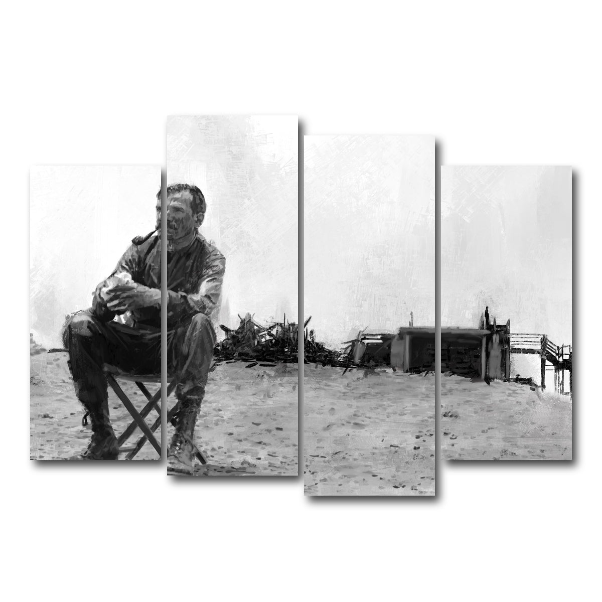 AUTO-MOCKUP WHITE | Daniel Plainview - There Will Be Blood | 4 Piece | Gallery Wrap Canvas | group=4_normal