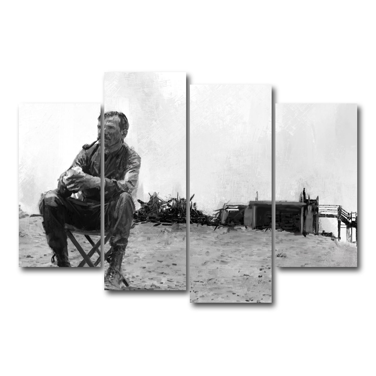 AUTO-MOCKUP WHITE | Daniel Plainview - There Will Be Blood | 4 Piece | Gallery Wrap Canvas | group=4_short