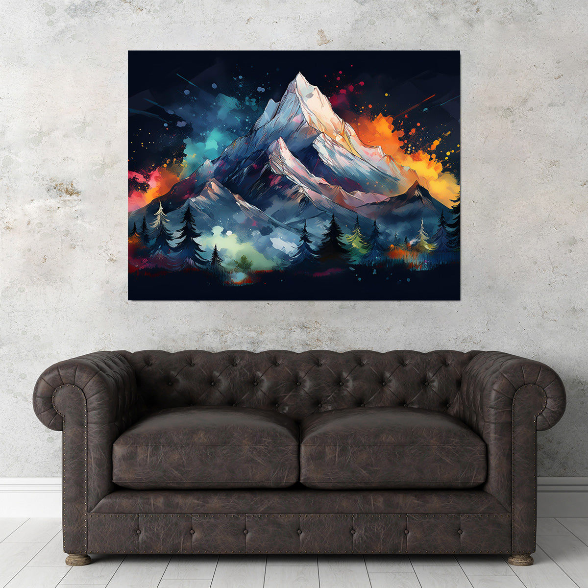 Dark Colored Mountain Wall Art