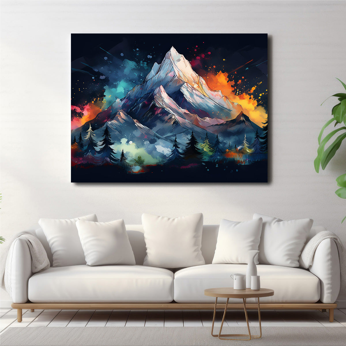 Dark Colored Mountain Wall Art