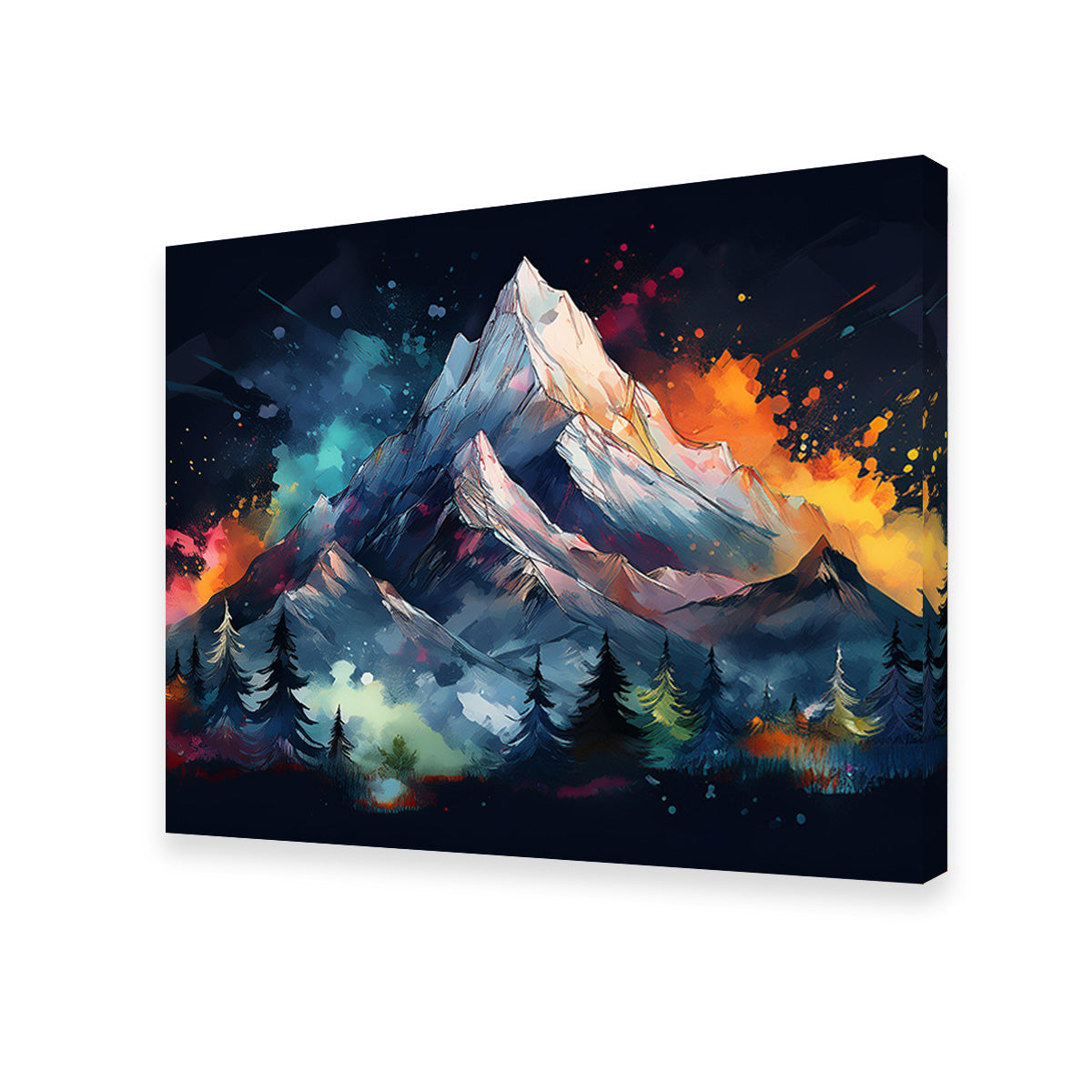 Dark Colored Mountain Wall Art